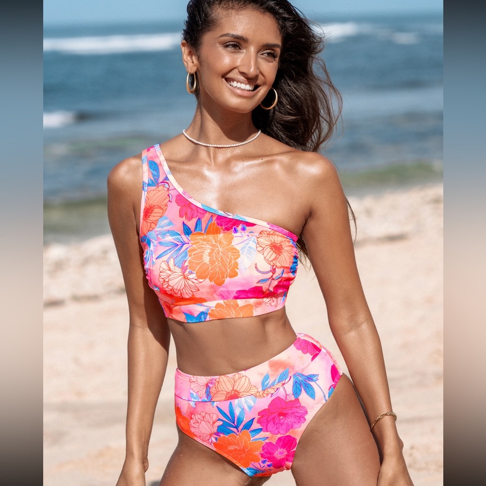 Brand new asymmetrical, one shoulder, high waisted bikini.
